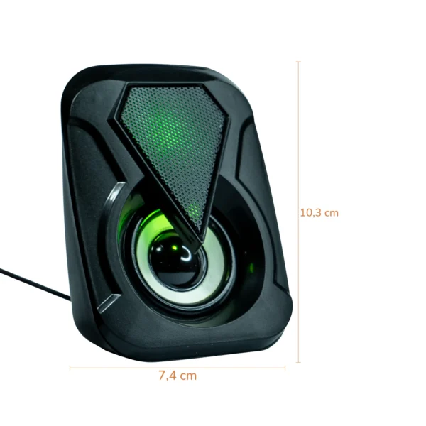 Parlantes Led Rgb Para Pc Gamer E-1053 - Imagen 2