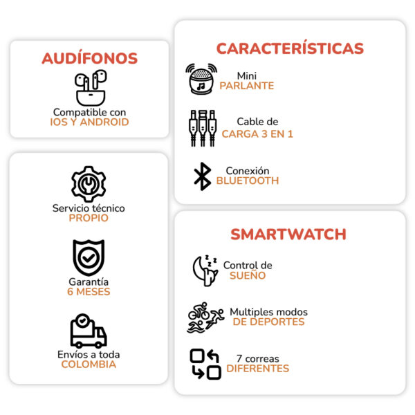 Combo SmartWatch D93 Ultra 3 - Imagen 4