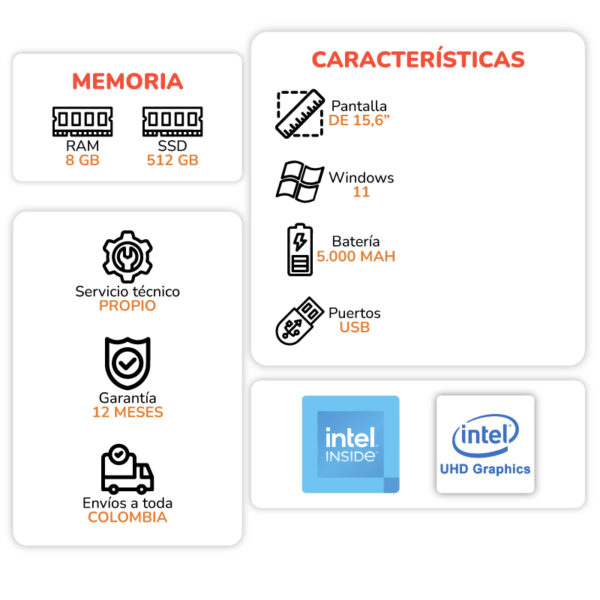 Computador Portátil E157 De 15 Pulgadas - Imagen 4
