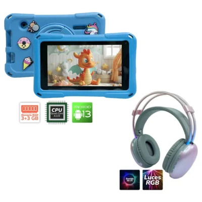 Combo Tablet Kids Play Con Diadema 580