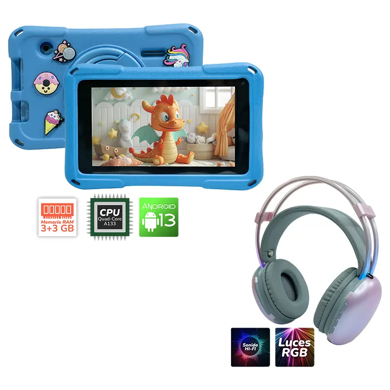 Combo Tablet Kids Play Con Diadema 580