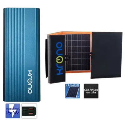 Combo Power Bank M15 Con Panel Solar 20W