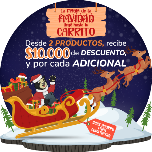 Mensaje de bienvenida y promoción