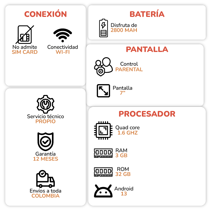 Combo Tablet Kids Color Plus 3 X 32 Con Diadema 580 - Imagen 5