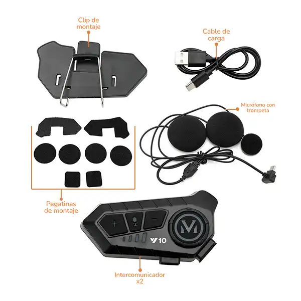Intercomunicador X10 Para Casco - Imagen 2