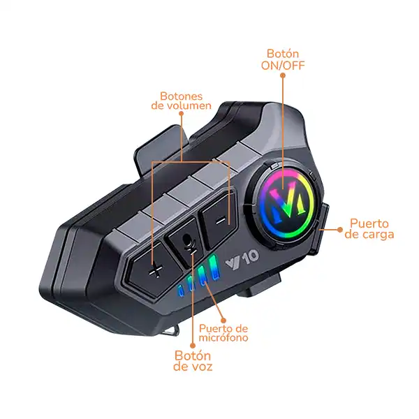 Intercomunicador X10 Para Casco - Imagen 3