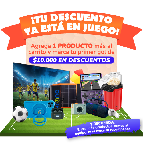 Mensaje de bienvenida y promoción