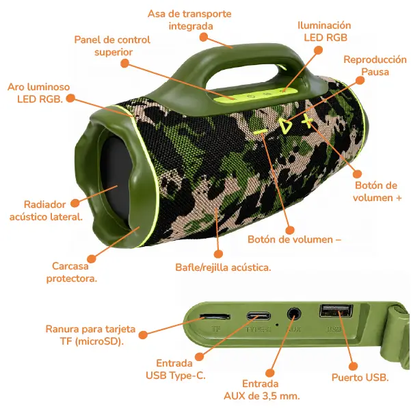 Parlante Boombox 5 - Imagen 3